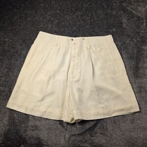 Ralph Lauren Purple Label Tracy Pleated Silk Shantung Shorts Womens 10 $990